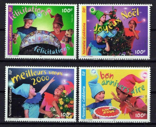 New Caledonia 840-843 MNH Christmas Children Greetings ZAYIX 0524S0347