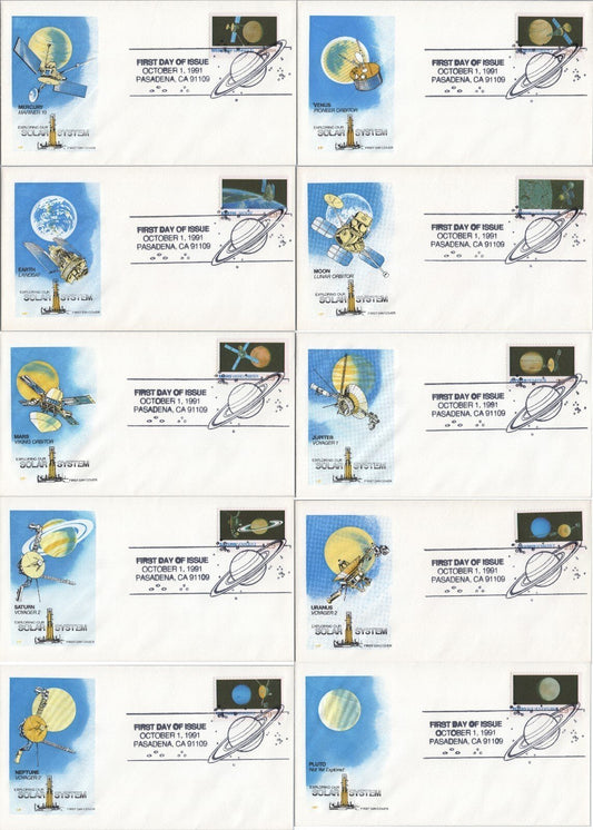 US 2568-2577 FDC House of Farnam Solar System Space Exploration ZAYIX 061922SM54
