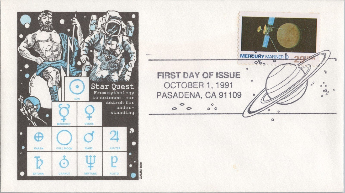 US 2568-77 FDC GAMM cachet Star Quest Planets Space Expiration ZAYIX 061922SM43