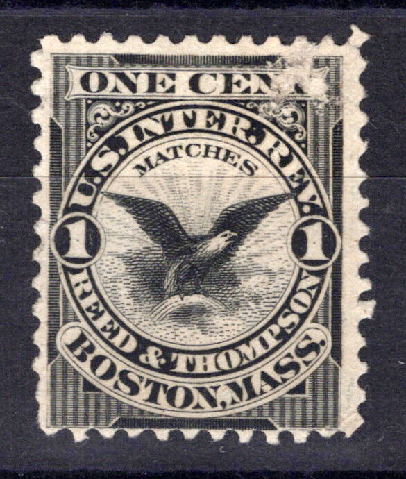 US Revenue Match Stamps RO153d VF scuff TR, Reed & Thompson ZAYIX 0924MAR136