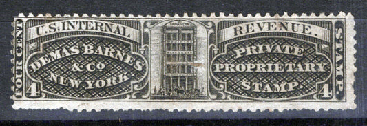 US Revenue Medicine Stamps RS26a FVF sound, Demas Barnes & Co. ZAYIX 0924MAR149
