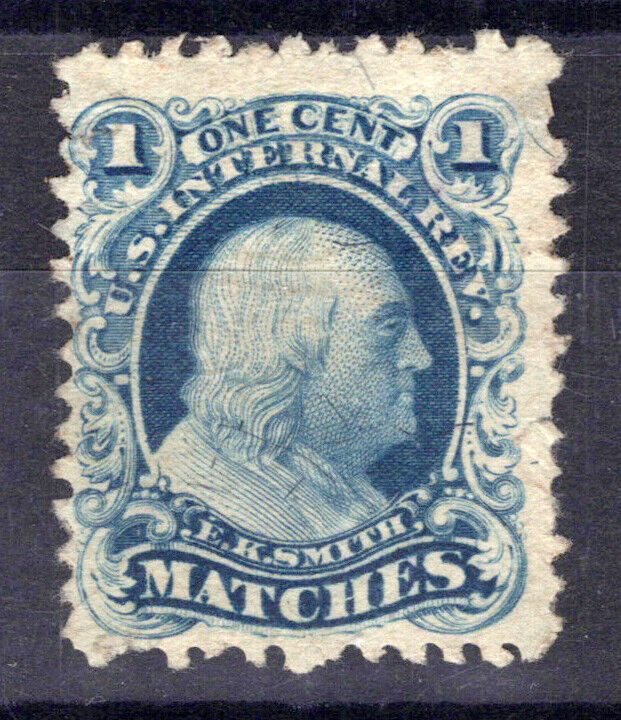 US Revenue Match Stamps RO168b FVF sound, attractive EK Smith ZAYIX 0924MAR143