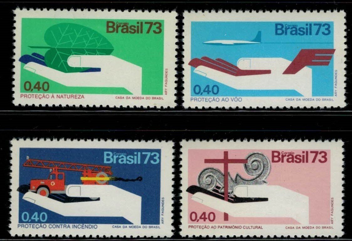 Brazil 1304-1307 MNH Firetruck Aviation Culture ZAYIX 021322S61M