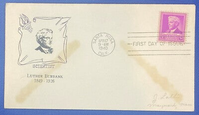 United States FDC 876 Famous American Scientist Luther Burbank ZAYIX 010622SM69