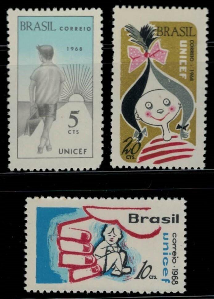 1968 Brazil 1099-1101 MNH UNICEF Children ZAYIX