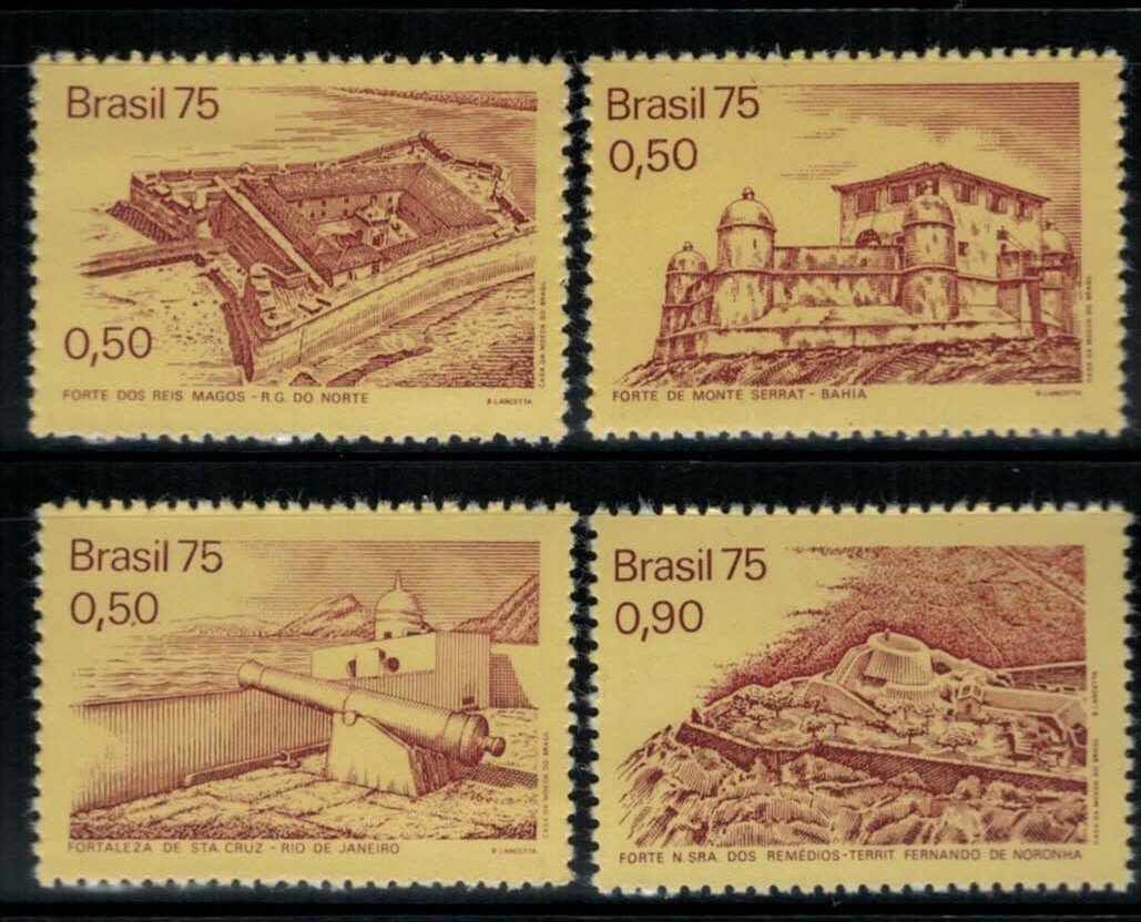 1975 Brazil 1379-1382 MNH Colonial Forts ZAYIX