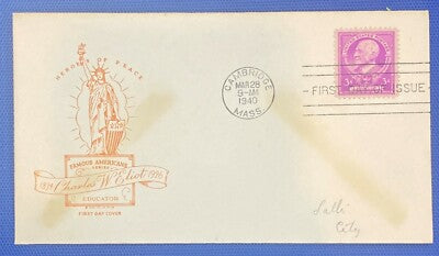 United States FDC Sc #861 Ross Eng. Famous Americans Educator Eliot ZAYIX 010622SM70