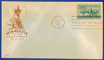 United States FDC 981 Farnam -Oxcart Minnesota Territory ZAYIX 010622SM92