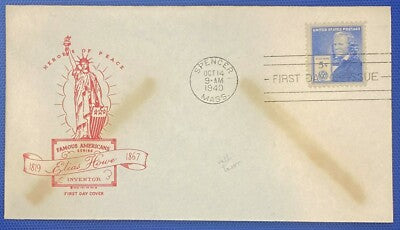 United States FDC 892 Ross Famous American Inventor Elias Howe ZAYIX 010622SM66
