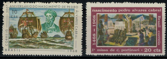 Brazil 1080-1081 MNG (1968) Issued w/o Gum Ships ZAYIX
