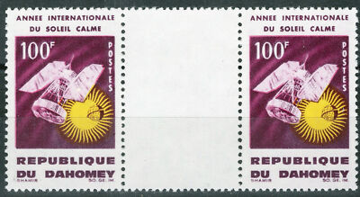 Dahomey 197 MNH Gutter Pair Space Quiet Sun Year Satellite ZAYIX 072822S54