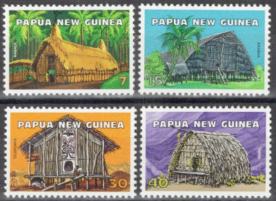Papua New Guinea 433-436 MNH Houses Rabaul Aramia Tapini ZAYIX 072922S44
