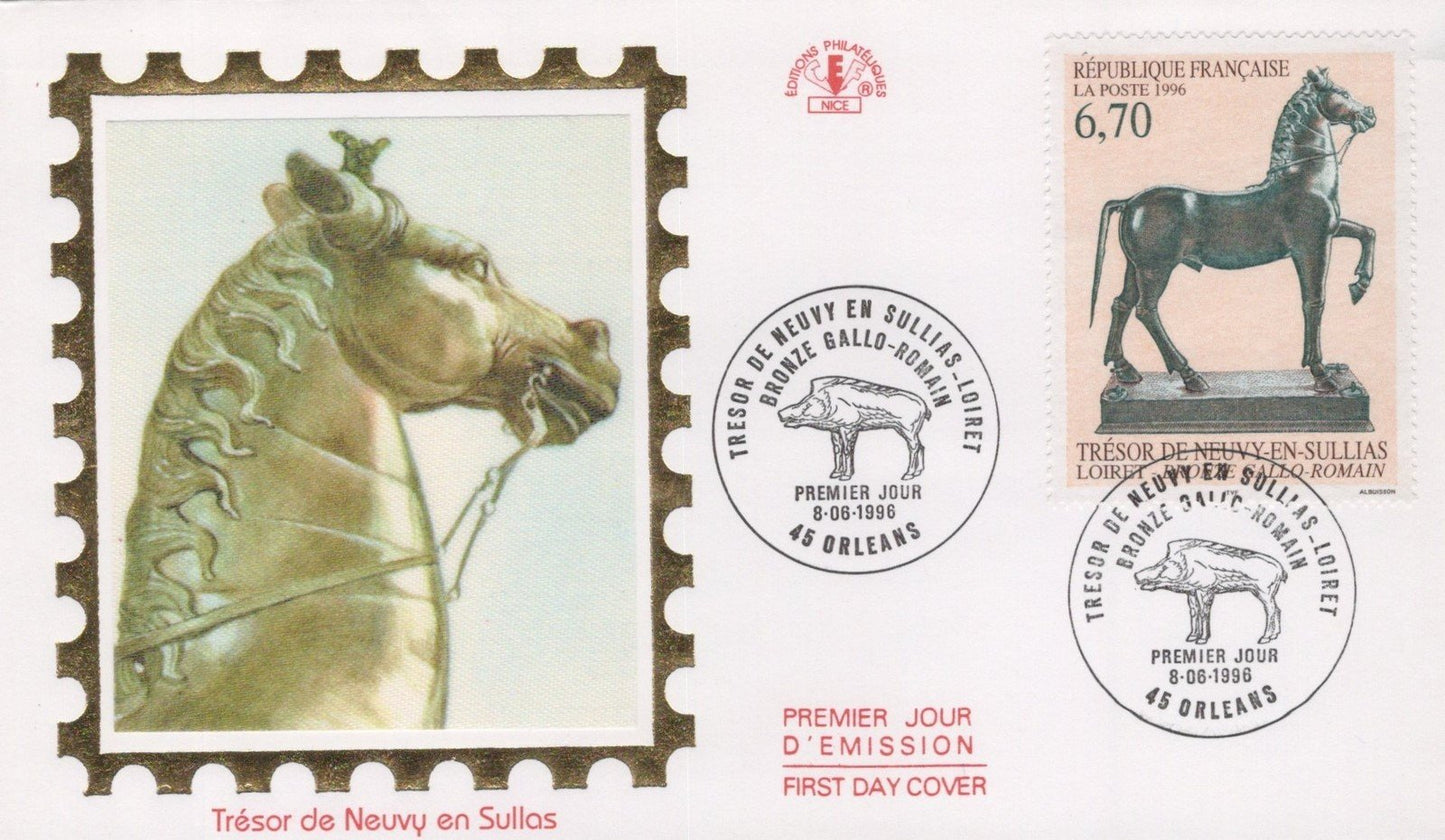 France First Day Cover/Maxi Card Sculpture of Horse ZAYIX 0125M0380
