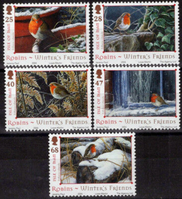Isle of Man 1069-1073 MNH Birds Robins Wildlife Nature ZAYIX 061223SM154M
