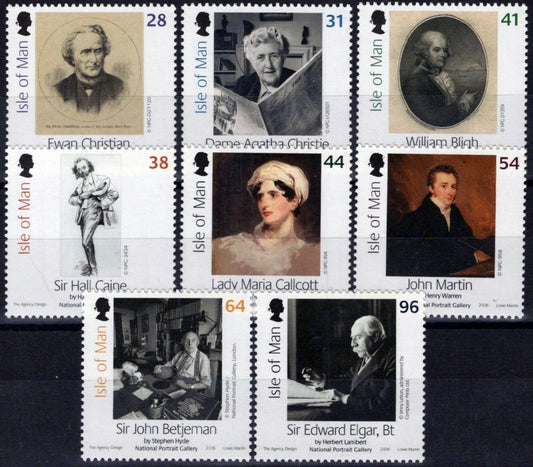 Isle of Man 1163-1170 MNH Paintings Portraits Agatha Christie ZAYIX 061223SM166M