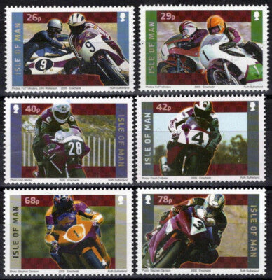 Isle of Man 1096-1101 MNH Motorcycle Races Sports ZAYIX 061223SM159M