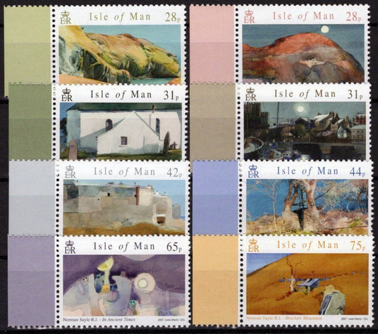 Isle of Man 1190-1197 MNH Paintings Norman Sayle Landscapes ZAYIX 061223SM171M