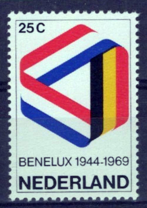 Netherlands 477 MNH Mobius Strip Benelux Colors Zayix Stamps 0225S0024