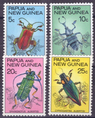 Papua New Guinea 237-240 MNH Beetles Insects Nature ZAYIX 071423S146