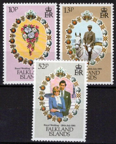 Falkland Islands 324-326 MNH Royal Wedding Lady Diana ZAYIX 051023SM42M