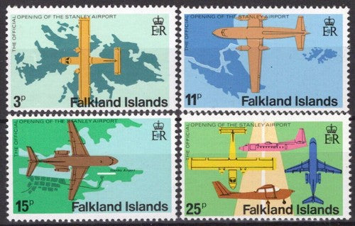 Falkland Islands 287-290 MNH Aviation Planes Stanley Airport ZAYIX 051023SM39M