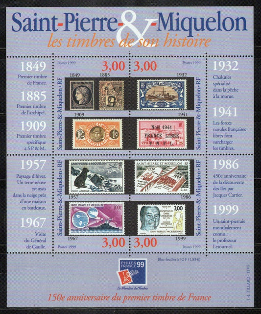 St. Pierre & Miquelon 682 MNH Stamps on Stamps Ships ZAYIX 0324L0125M