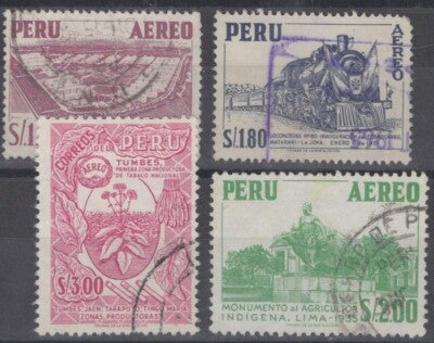 Peru C183-C186 Used Agriculture Industry Train Railroads ZAYIX 111422S14M