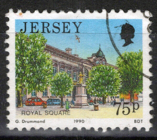 ZAYIX Great Britain - Jersey 504 75p Royal Square - Automobiles 033023S25