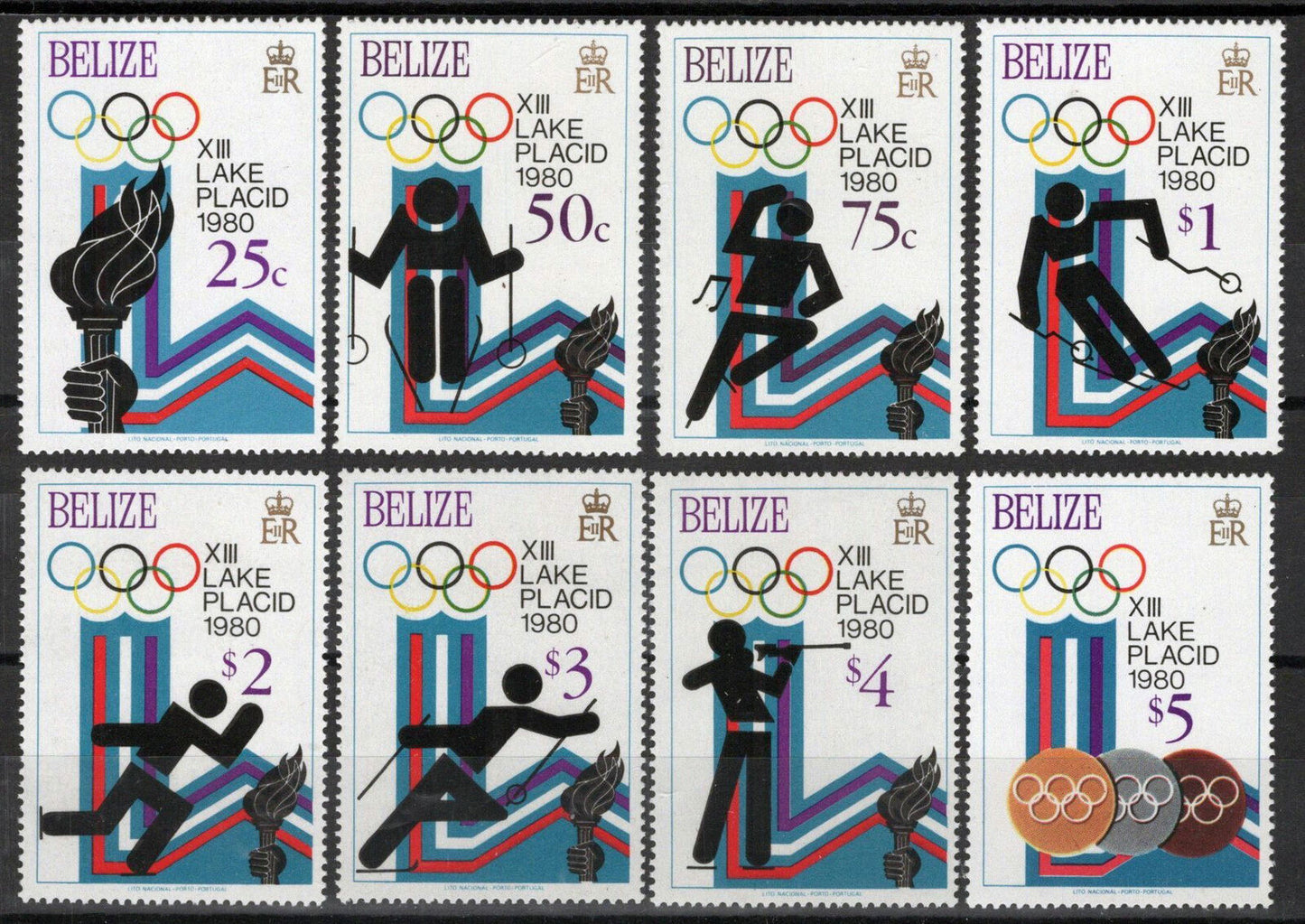 ZAYIX Belize 461-468 MNH Olympics Sports Skiing Figure Skating 082322S245