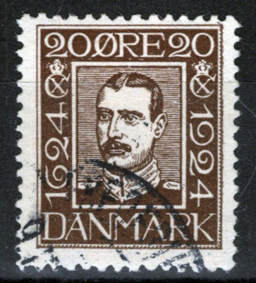 Denmark 175 Used 20o dark brown Royalty Christian X ZAYIX 083022S20