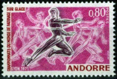 French Andorra 202 MNH Sports Ice Skating ZAYIX 071823S63M