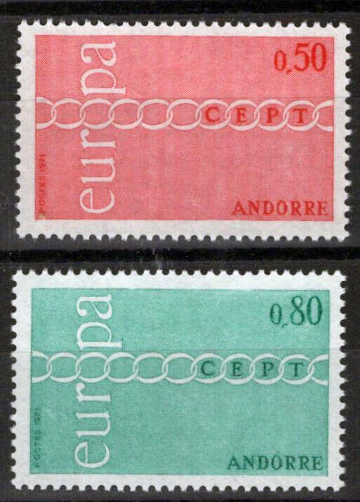 ZAYIX French Andorra 205-206 MNH Europa Cept 071823S60M