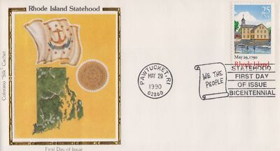 US Colorano 'Silk' FDC 2348 Rhode Island Statehood ZAYIX 031923SM168