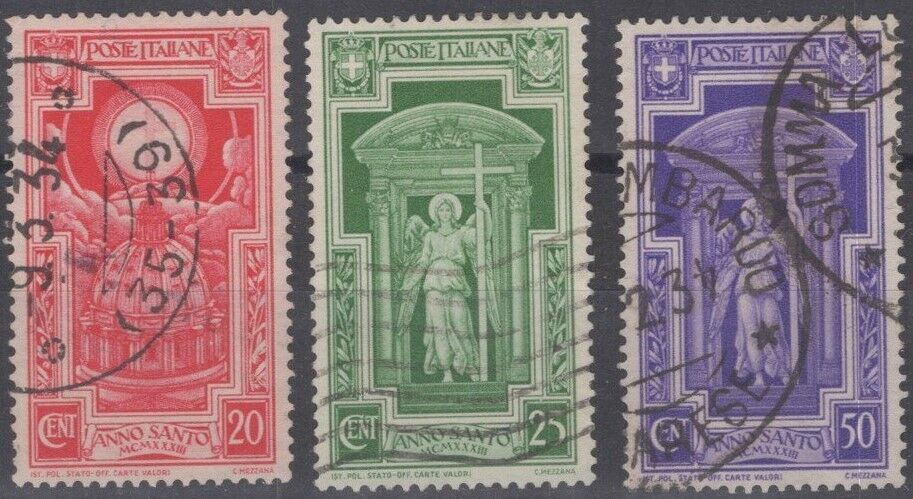 ZAYIX - Italy 310-312 used Order of the Holy Sepulcher 112222-S12M