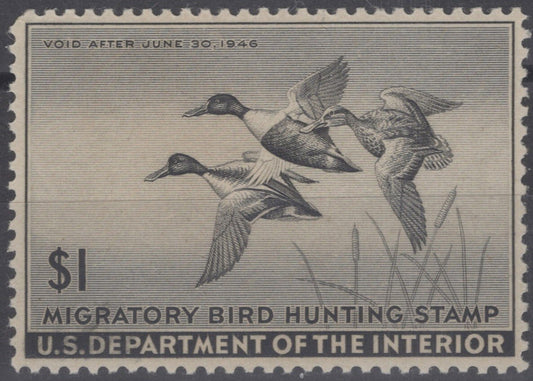 US RW12 MNH 1945 Federal Hunting Permit Duck Stamp ZAYIX 112222S13