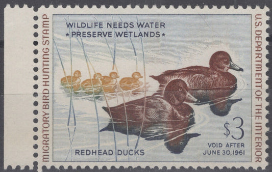 US RW27 MNH 1960 Federal Hunting Permit Redhead Duck Stamp ZAYIX 112222S28