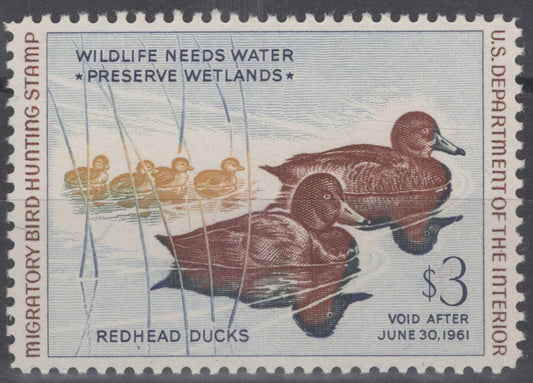 US RW27 MNH 1960 Federal Hunting Permit Redhead Duck Stamp ZAYIX 112222S27