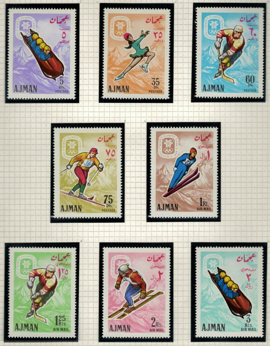 Ajman Mi 199-206 A MNH - Sports - Winter Olympics - Bobsled ZAYIX 022822S08