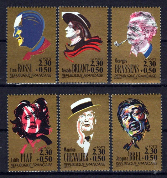 France B615-B620 MNH Semi-Postal Singers Entertainment1024S0019N ZAYIX 1024S0019M