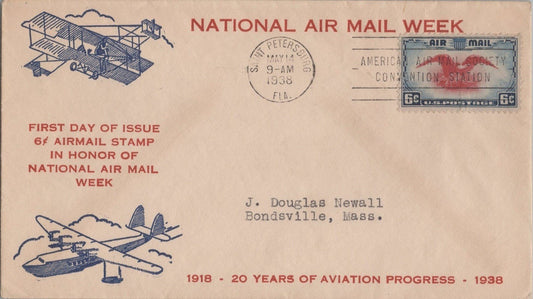 Air Mail FDC US C23-15b Washington Stamp Exchange St Petersburg ZAYIX 062822SM23