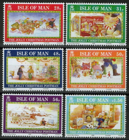 Isle of Man 1290-1295 MNH Christmas Jolly Christmas Postman ZAYIX 061223SM188M