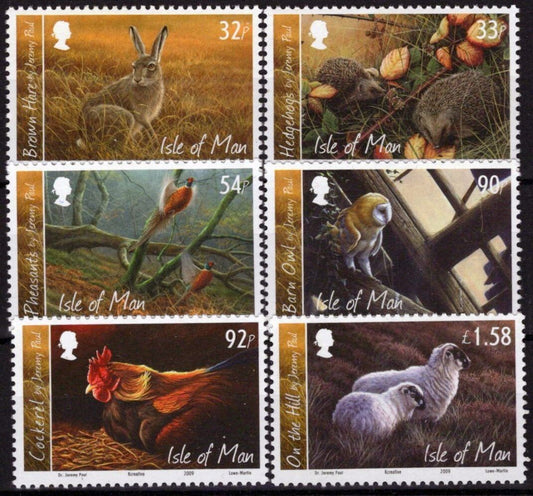 Isle of Man 1328-1333 MNH Paintings Wildlife Farm Animals ZAYIX 061223SM197M