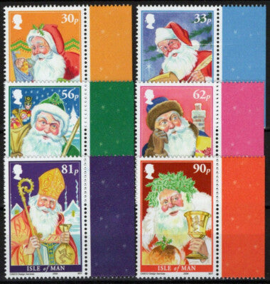 Isle of Man 1341-1346 MNH Christmas Santa Claus ZAYIX 061223SM200M