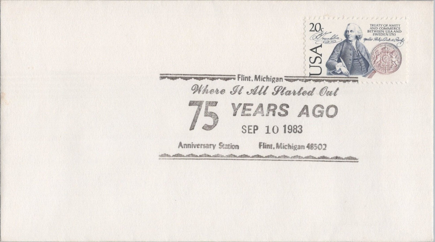 US Commemorative Cover Flint, MI 75th Anniv Where it Started ZAYIX 041322SM140