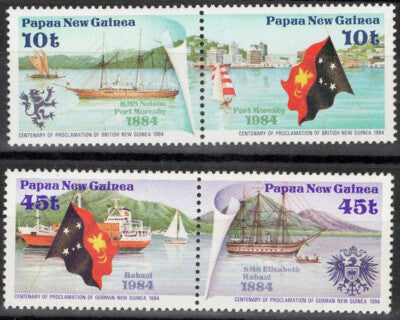 Papua New Guinea 608-609 MNH Ships Ports Moresby Flag ZAYIX 072922S73