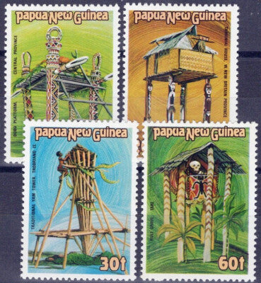 Papua New Guinea 616-619 MNH Ritual Structures Religion ZAYIX 072922S74