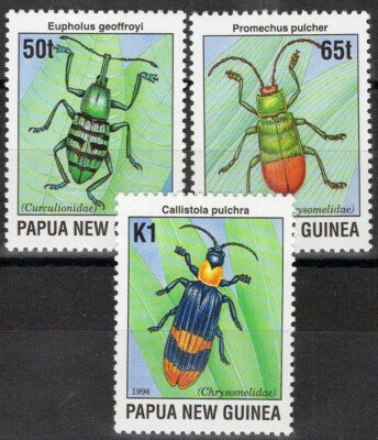 Papua New Guinea 893-896 MNH Beetles Insects ZAYIX 072922S86