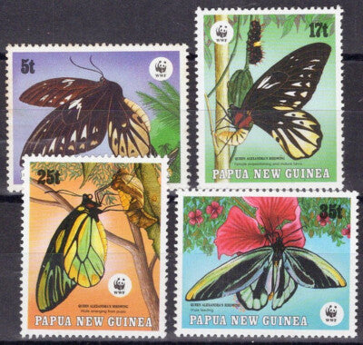 Papua New Guinea 697-700 MNH Butterflies Insects ZAYIX 072922S81