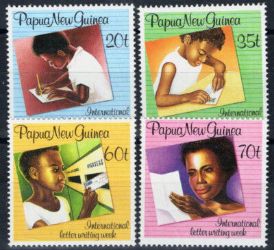 Papua New Guinea 707-710 MNH Writing Mailing Stamping Letter ZAYIX 072922S84