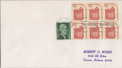 US FDC First Day Cover Freedom to Speak Out Root of Democracy ZAYIX 053122SM45